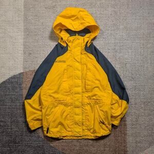 Columbia Double Whammy Hooded Ski Jacket‎ Women's Size Small Yellow Gorpcore